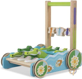 メリッサ&ダグ ワニの手押し車 木製 水色 Melissa & Doug カタカタ 知育おもちゃ 送料無料