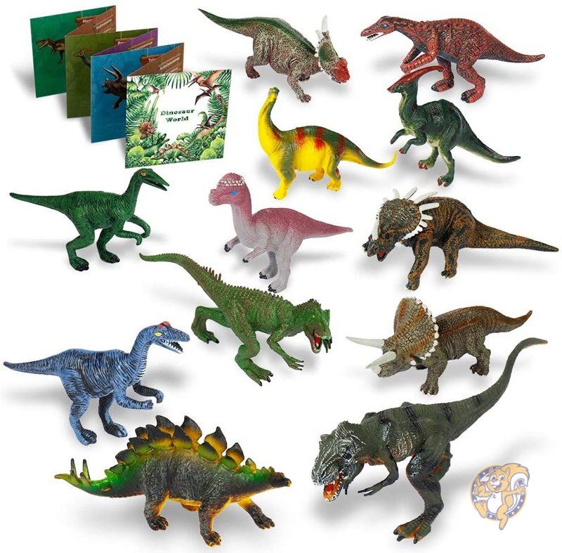 BAODLON 恐竜のおもちゃ 12種類の恐竜フィギュア プレイマット付き 人形 | アメリカ輸入ランド