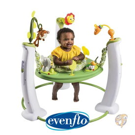 【Evenflo】赤ちゃん ジャンパー 室内 遊具 サファリ Green 送料無料
