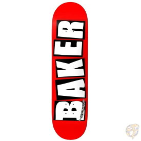 ベーカースケートボード ブランドロゴ スケートボードデッキ レッド/ホワイト Baker パーツ 送料無料