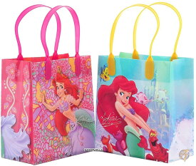 Disney Little Mermaid Ariel Small Plastic Goodie Gift Favor Treat Tote Bags with Handle (12ct) by Unique [並行輸入品] 送料無料