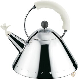 ALESSI アレッシィ バードケトル ホワイト 9093 W ステンレススチールミラーのアレッシィケトル 　小鳥のやかん　並行輸入品　ギフト　母の日　誕生日　引っ越し祝い 送料無料