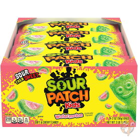 SOUR PATCH KIDS サワーパッチキッズ スイカ ソフトキャンディ サワーパッチグミ　Watermelon 56g×24袋入り　アメリカ輸入グミ　アメリカお菓子まとめ買い　海外グミ　すいか 送料無料