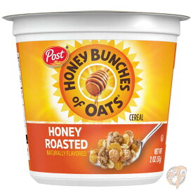 Post Honey Bunches ハニーバンチーズ オブ オーツ Roasted シリアル カップ 全粒粉 60g×12カップ 送料無料