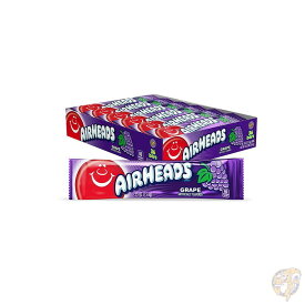 Airheads キャンディ 個別包装 グレープ味 フルサイズ ノンメルティング パーティ用 0.55oz(15.6g) 送料無料