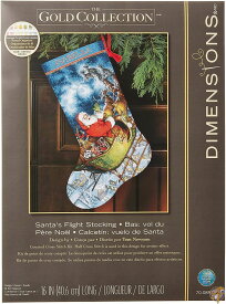 Gold Collection Santa's Flight Stocking Counted Cross Stitch-16" Long 16 送料無料