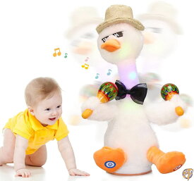 Emoin Duck Toys 音楽とライト付き ダンシングダックの鳴き声を再現 インタラクティブなぬいぐるみのおもちゃ 送料無料