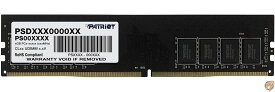 【最大1000円クーポン！スーパーセール】Patriot Signature DDR4 2400MHz (PC4-19200) 8GB (8GBx1枚) CL17 デスクトップ用メモリ 送料無料