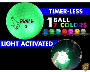 【スーパーセール限定！最大2000円クーポン！】Night Eagle CV LED 光で点灯 ゴルフボール タイマーなし 6個入り 送料無料