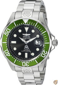 [インビクタ] 腕時計 Pro Diver 自動巻き 47mm ケース シルバー ステンレス鋼ストラップ ブラックダイヤル 3047 メンズ 送料無料