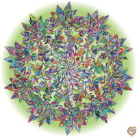 Bgraamiens パズル マジックツリーオブライフ 1000ピース カラフルな葉 円形曼荼羅パズル カラーチャレンジジグソーパズル 送料無料