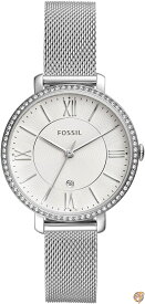 Fossil レディース ジャクリーン ステンレススチール ドレスクォーツウォッチ One Size シルバーメッシュ。 送料無料