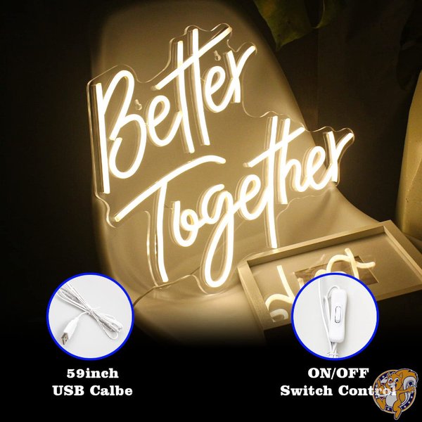楽天市場】Looklight ネオンサイン Better Together ライト 電飾 飾り