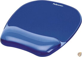 Gel Crystals Mouse Pad w/Wrist Rest, Rubber Back, 8 x 9-/4, Blue (並行輸入品)