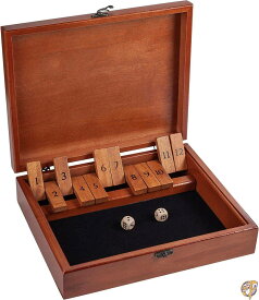 【最大1000円クーポン！スーパーセール】WE Games Shut the Box Game with 12 Numbers in an Old World Styled Wood