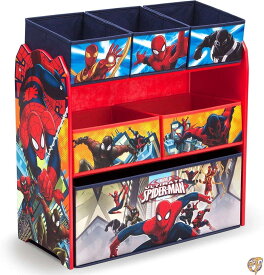 【最大1000円クーポン！スーパーセール】Delta Children Multi-Bin Toy Organizer, Marvel Spider-Man by Delta