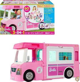 バービー(Barbie) ドリームキャンパー 3WAY 【着せ替え人形・ハウス 】【ハウス アクセサリー付き】【3歳~】 GHL93