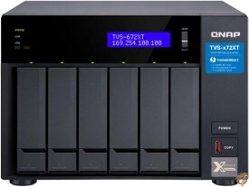 QNAP(キューナップ) TVS-672XT 10GbE、Thunderbolt 3、M.2 PCIe NVMe SSDスロット対応 6ベイ Intel NASサーバー。