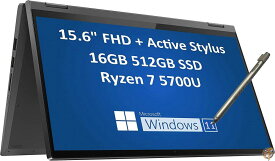 2022 Lenovo IdeaPad Flex 5 15.6インチ 2-in-1 タッチスクリーン (AMD 8-Core Ryzen 7 5700U 16GB RAM 512GB PCIe SSD ウェブカメラ
