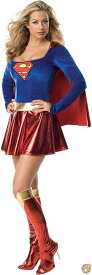 スーパーガール コスチューム コスプレ 衣装 スーパーマン 大人 女性用 レディース 仮装 ヒーロー スーツ L