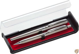 (Silver) - Pentel Libretto Roller Gel Pen and Pencil Set with Gift Box, 0.7mm 0.5mm, Silver Barrels (K6A8Z-A)
