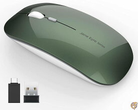 Q5 スリム 充電式 ワイヤレスマウス 2.4G ポータブル 光学式 静音 超薄型 ワイヤレス コンピュータ マウス