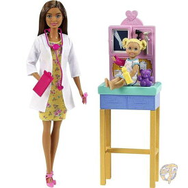 バービー お医者さん 着せ替え人形 キャリアドール＆プレイセット 子供用おもちゃ GTN52 Barbie