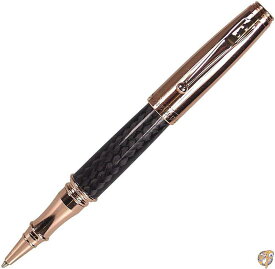 Monteverde Invincia Rose Gold with Black Carbon Fiber Rollerball Pen (MV40061) ボールペン (並行輸入品)