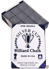[シルバーカップ]Silver Cup One Dozen Charcoal Pool Cue Chalk SC-GRY [並行輸入品]