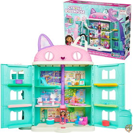 (ギャビーのドールハウス) Gabby's Dollhouse Purrfect(パーフェクト)ドールハウス フィギュア2個 家具8個 アクセサリー3個 小包2個 サウンド付き 対象年齢3歳以上 子供のおもちゃ