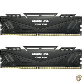 【メモリ DDR4】 Gigastone ブラック Game Pro デスクトップPC用メモリ DDR4 16GBx2枚 (32GB) DDR4-3200MHz PC4-25600 CL16 1.35V 288 Pin Unbuffered Non-ECC UDIMM Memory Module For Gaming Desktop
