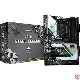 ASRock マザーボード X570 Steel Legend AMD Ryzen 5000 シリーズ CPU ( Soket AM4 ) 対応 ATX 【国内正規代理店品】
