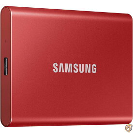 SAMSUNG T7 ポータブル SSD 2TB - 最大1050MB/s USB 3.2 外付けソリッドステートドライブ、レッド (MU-PC2T0R/AM)