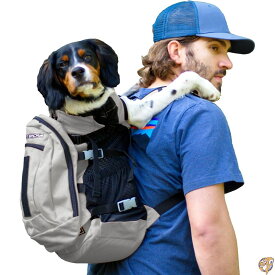K9 Sport Sack （K9スポーツサック） | ペット 犬 小型・中型 キャリーバッグ バックパック 収納バッグ付きの前向き 調節可能なバッグ 通気性 獣医師の推奨（中、エアプラス - ライトグレイ）