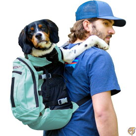 K9 Sport Sack （K9スポーツサック） | ペット 犬 小型・中型 キャリーバッグ バックパック 収納バッグ付きの前向き 調節可能なバッグ 通気性 獣医師の推奨（大、エアプラス - サマーミント）