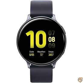 Galaxy Watch Active2 SM-R830 40mm (Silicon Strap + Aluminum Bezel) Galaxy純正スマートウォッチ [並行輸入品] (Aqua Black / アクアブラック)