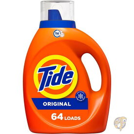 タイド Tide 洗濯洗剤 液体石鹸 高効率 (HE) オリジナルの香り 64 回分 2608g アメリカ洗剤