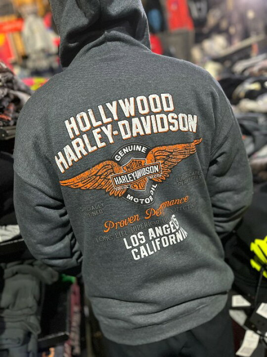 楽天市場】HARLEY-DAVIDSONハーレーダビッドソンジップパーカー grey 