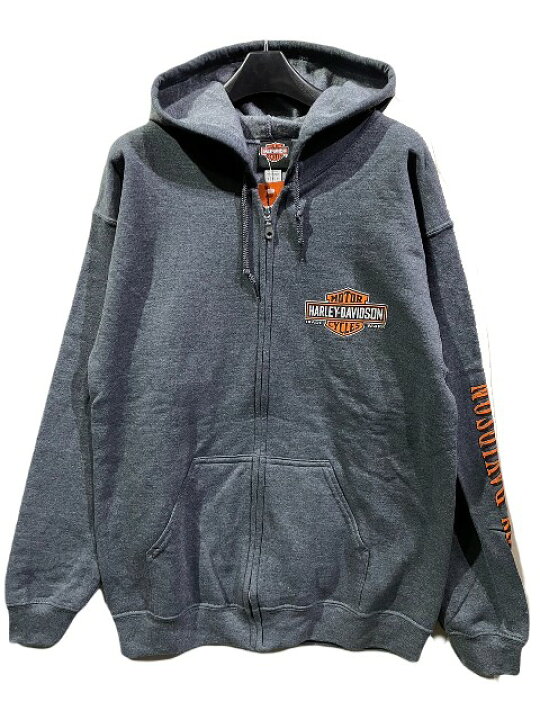 楽天市場】HARLEY-DAVIDSONハーレーダビッドソンジップパーカー grey 