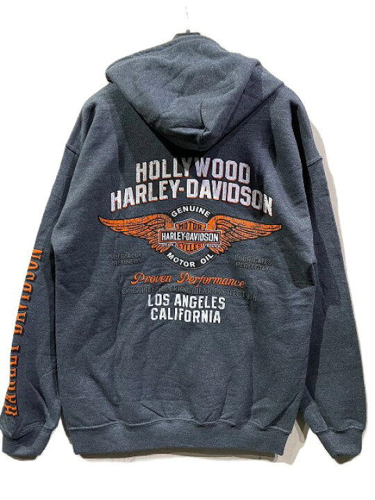 楽天市場】HARLEY-DAVIDSONハーレーダビッドソンジップパーカー grey 