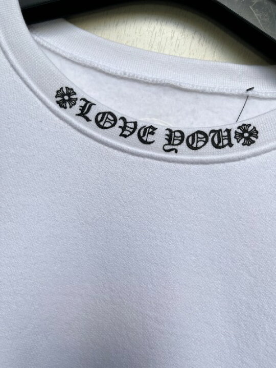 楽天市場】CHROME HEARTSクロムハーツLOVE YOU CREW SWEATSHIRT white 