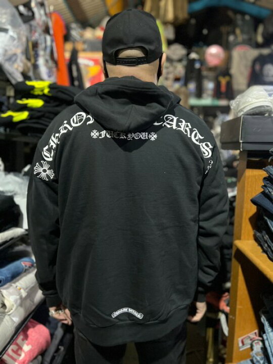 楽天市場】CHROME HEARTSクロムハーツCH USAジップパーカー black fuck
