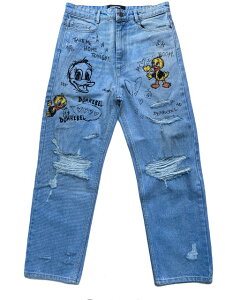 DOM REBEL/�h�����[�x��DUCK JEANS - BEACH BLUE�@�X�g���[�g�f�j��