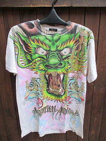 【クリスチャンオードジェー　】CHRISTIAN AUDIGIER ラインストーンTシャツ　cream