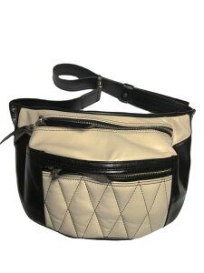 Y'2 LEATHER���C�c�[���U�[�z�[�X�n�C�h�E�G�X�g�o�b�O HORSE HIDE WAIST BAG white/black