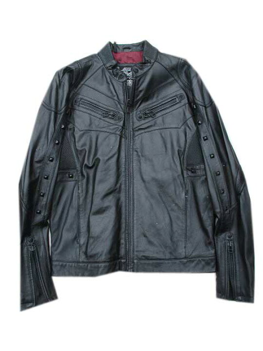 楽天市場】AFFLICTION/アフリクションスタッズレザージャケットblack 
