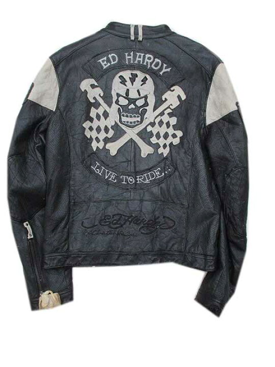 楽天市場】ED HARDY / エドハーディーレザージャケット RACE 