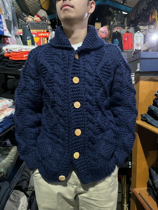 楽天市場】再入荷KANATA/カナタカウチンセーターケーブルカーデ ボタン 