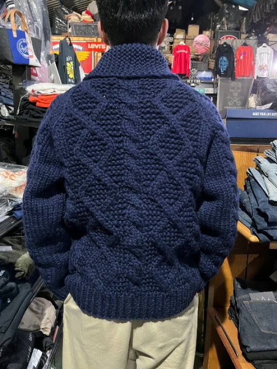 楽天市場】再入荷KANATA/カナタカウチンセーターケーブルカーデ ボタン 