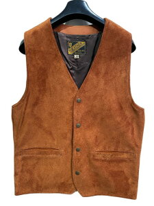 �T�C�Y38�̂݁@Y'2LEATHER���C�c�[���U�[STEER ROUGHOUT VEST camel TV-02